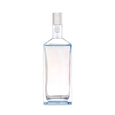 Chai bình phương tùy biến màu xanh đầy màu xanh 500 ml